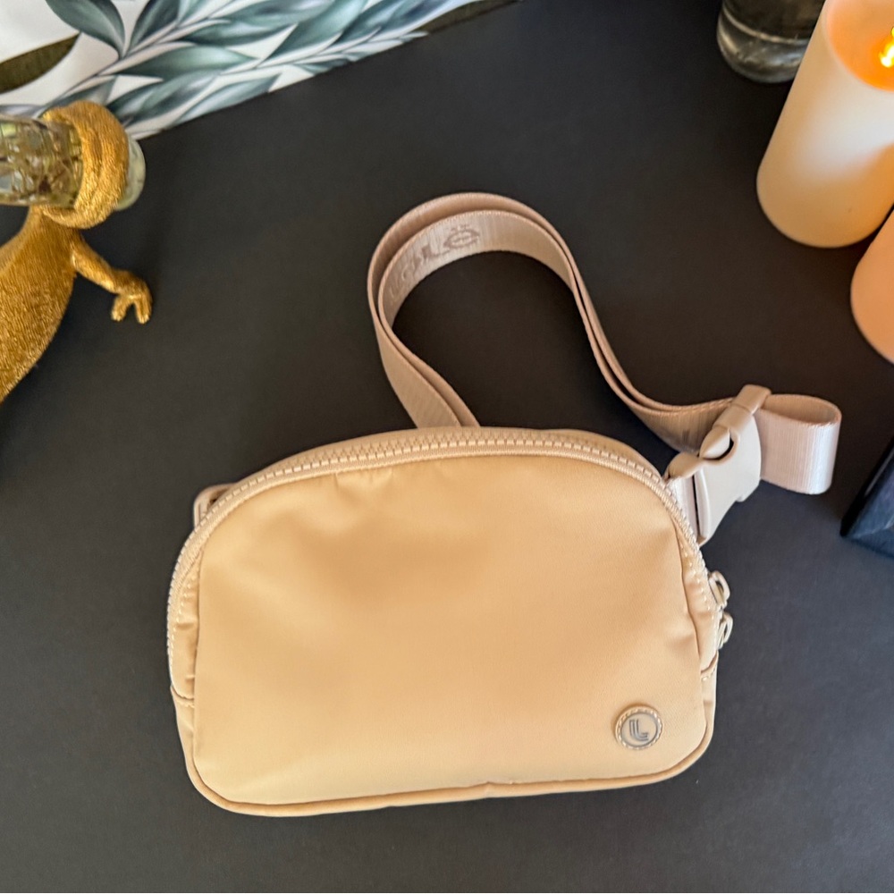 Lolë Beige Nylon Belt Bag / Sling Bag